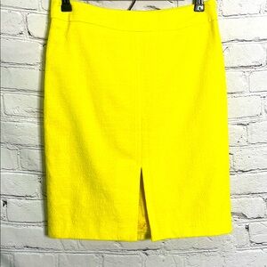 Trina Turk Bright Yellow Pencil Skirt Size 2 Excellent Condition